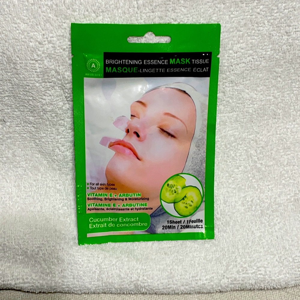 Cucumber extract brightening face mask